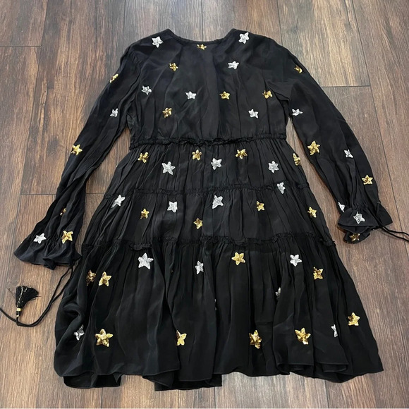 Rococo Sand Revolve Astral mini dress, black sequined stars size medium - Picture 6 of 13